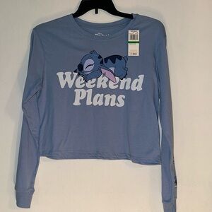 Disney Stitch large PJ top NWT blue colors